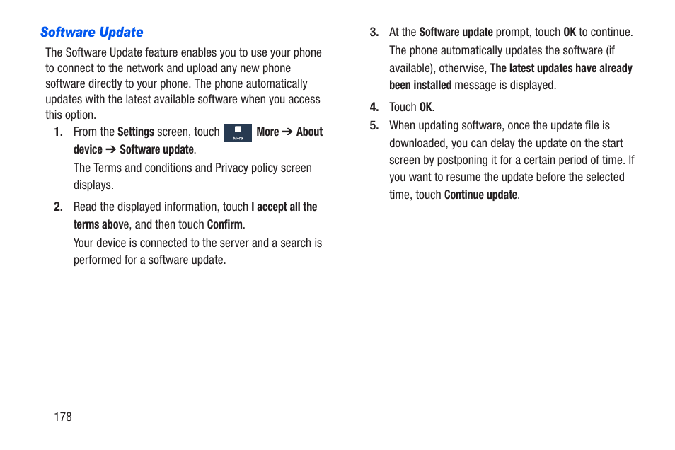 Software update | Samsung SCH-R960ZKAUSC User Manual | Page 185 / 228