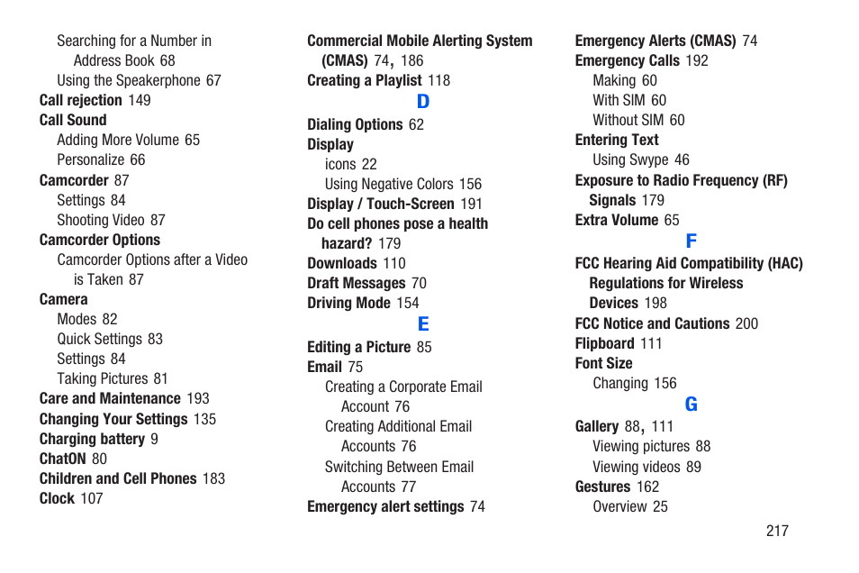 Samsung SCH-R960ZKAUSC User Manual | Page 224 / 228