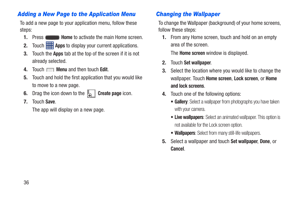 Changing the wallpaper | Samsung SCH-R960ZKAUSC User Manual | Page 43 / 228