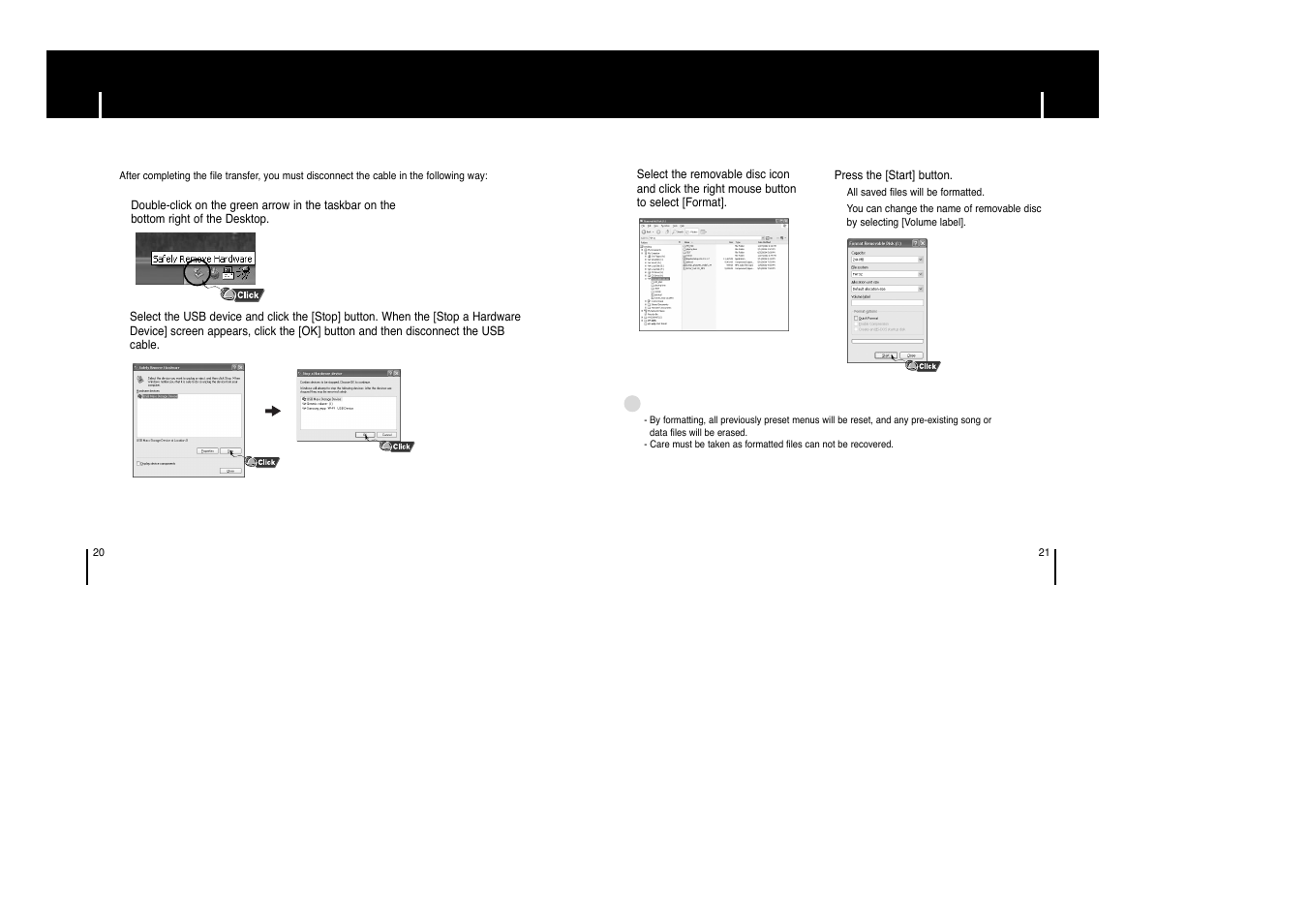 Using the player as a removable disk | Samsung YP-F1XB-XAP User Manual | Page 11 / 27