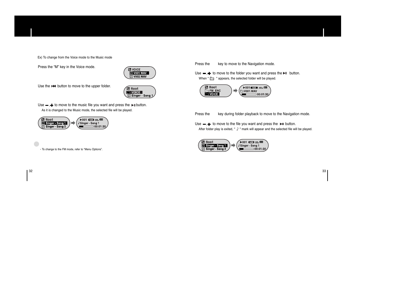 Using navigation | Samsung YP-F1XB-XAP User Manual | Page 17 / 27