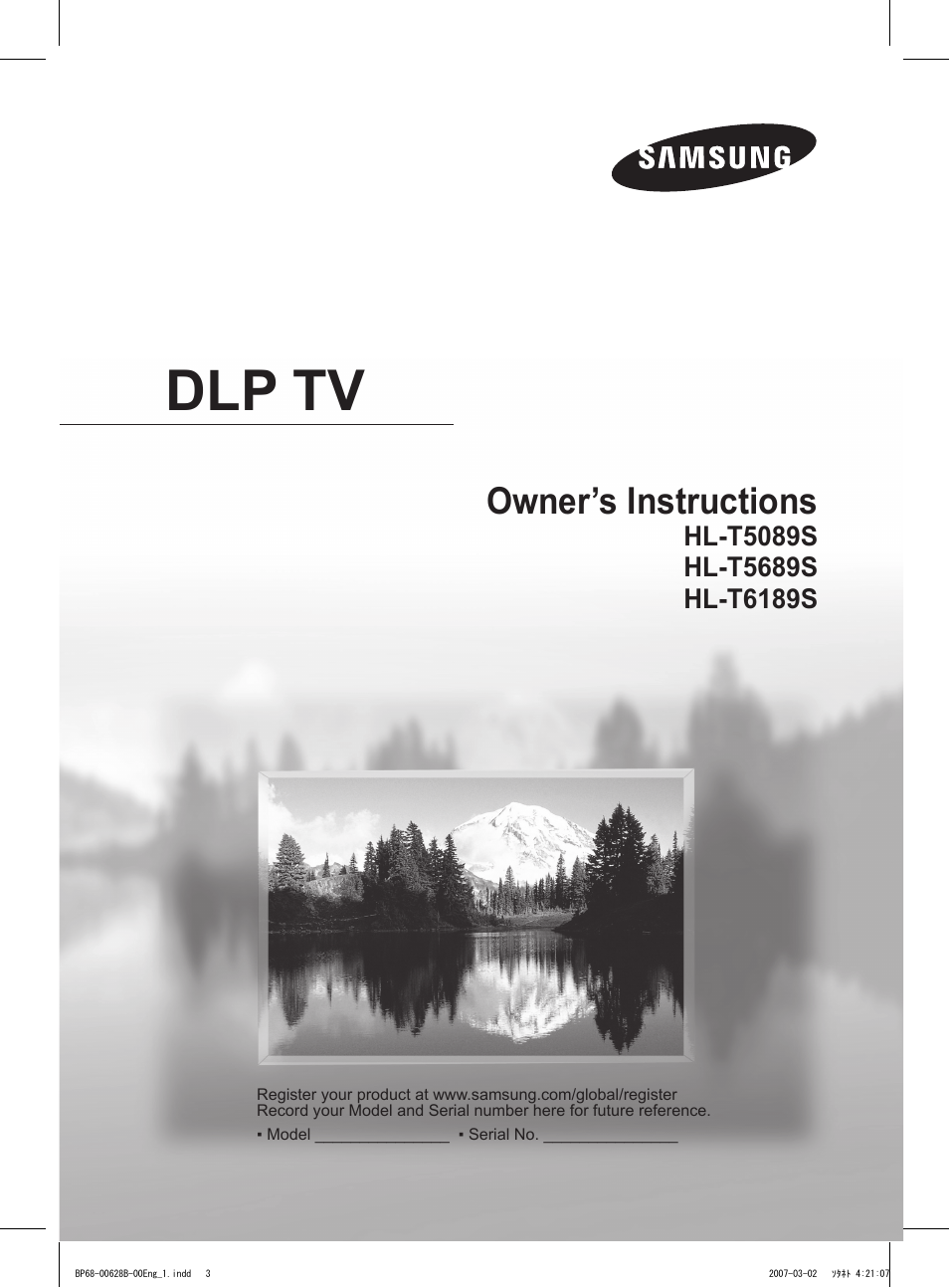 Samsung HLT6189SAX-XAA User Manual | 271 pages