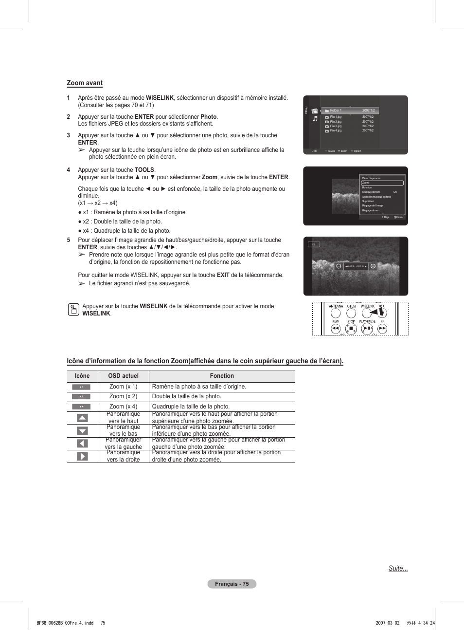 Suite... zoom avant | Samsung HLT6189SAX-XAA User Manual | Page 169 / 271