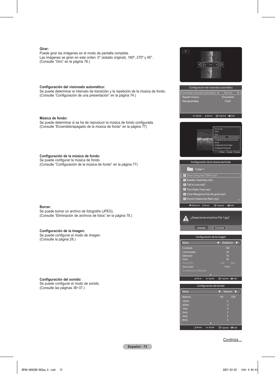 Continúa | Samsung HLT6189SAX-XAA User Manual | Page 255 / 271