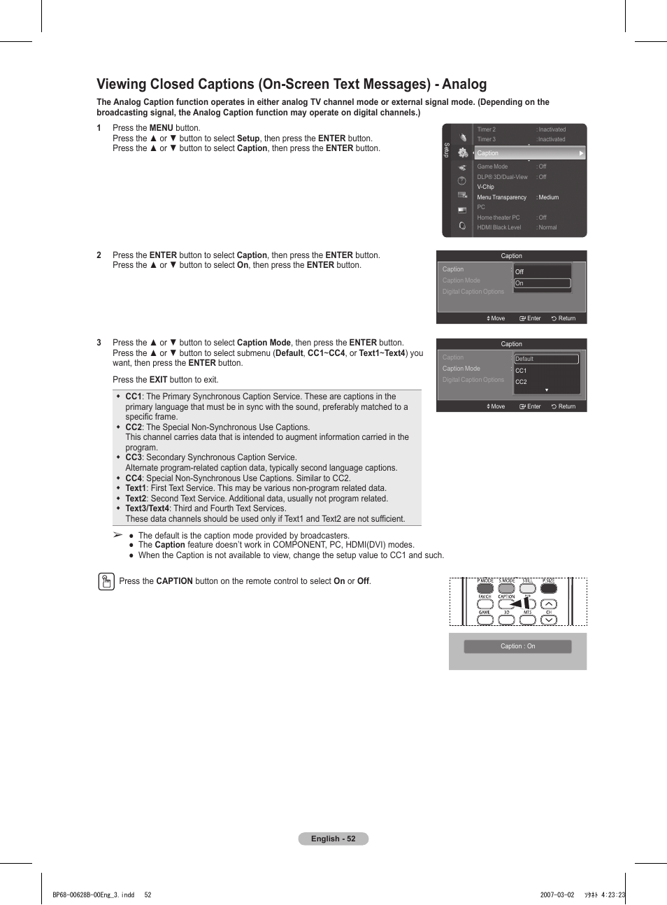 Samsung HLT6189SAX-XAA User Manual | Page 52 / 271