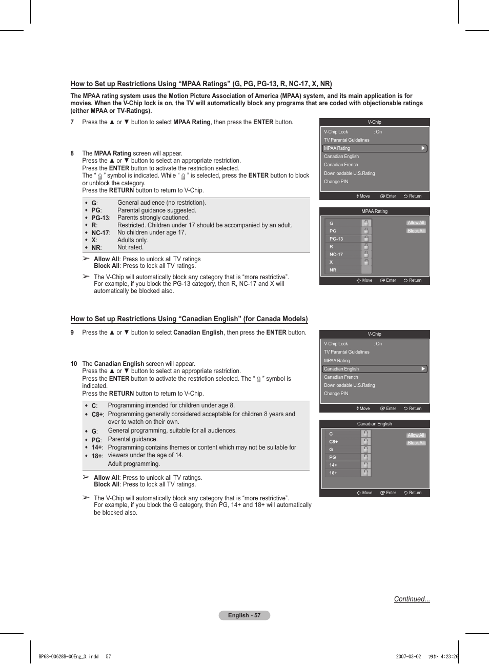Samsung HLT6189SAX-XAA User Manual | Page 57 / 271