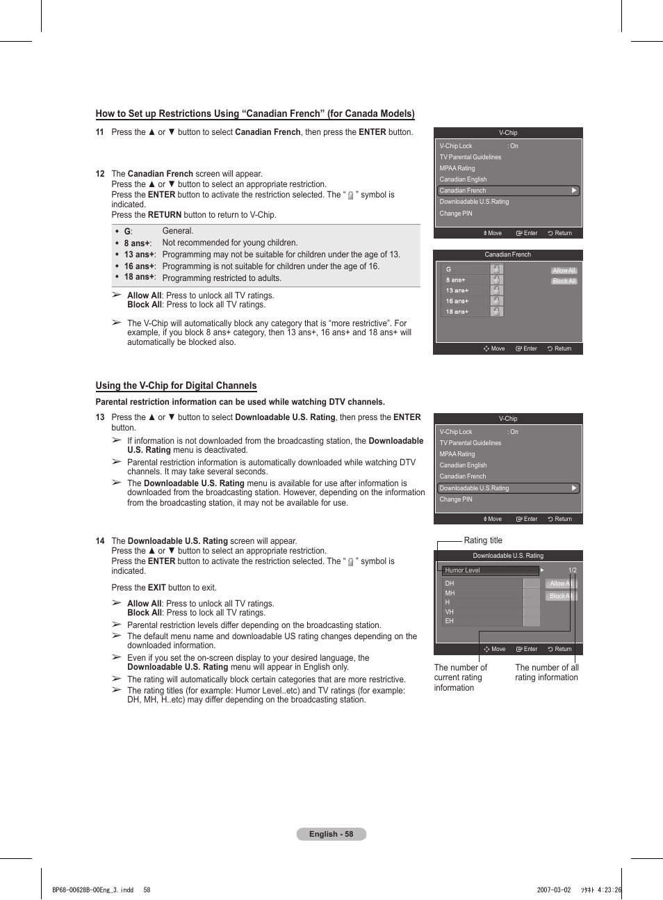 Samsung HLT6189SAX-XAA User Manual | Page 58 / 271