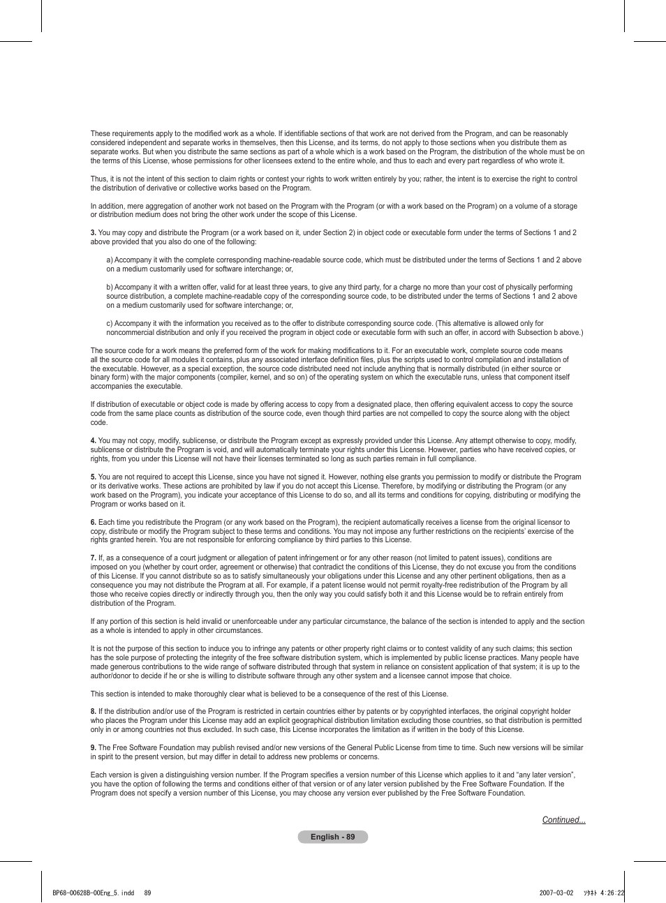 Samsung HLT6189SAX-XAA User Manual | Page 89 / 271
