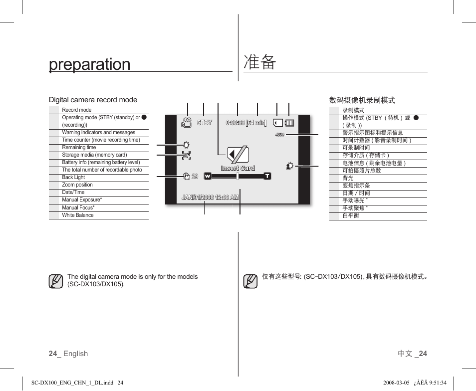 Preparation | Samsung SC-DX103-XAP User Manual | Page 30 / 120