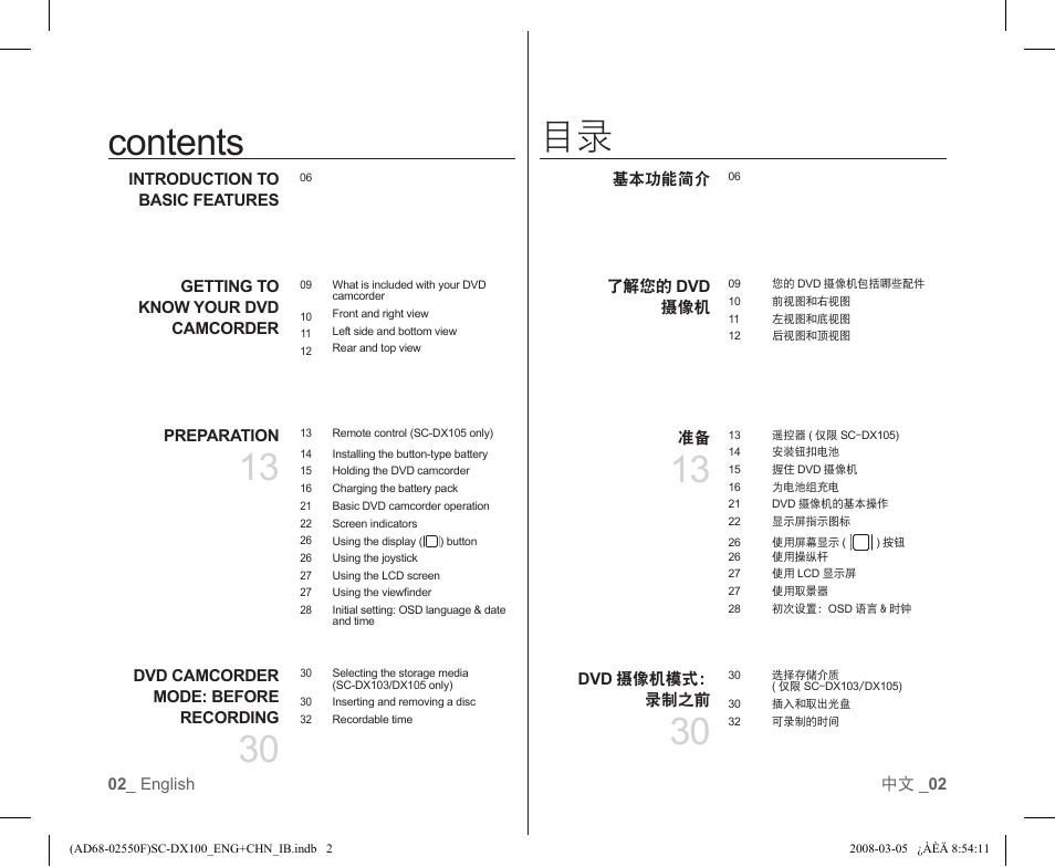 Samsung SC-DX103-XAP User Manual | Page 8 / 120