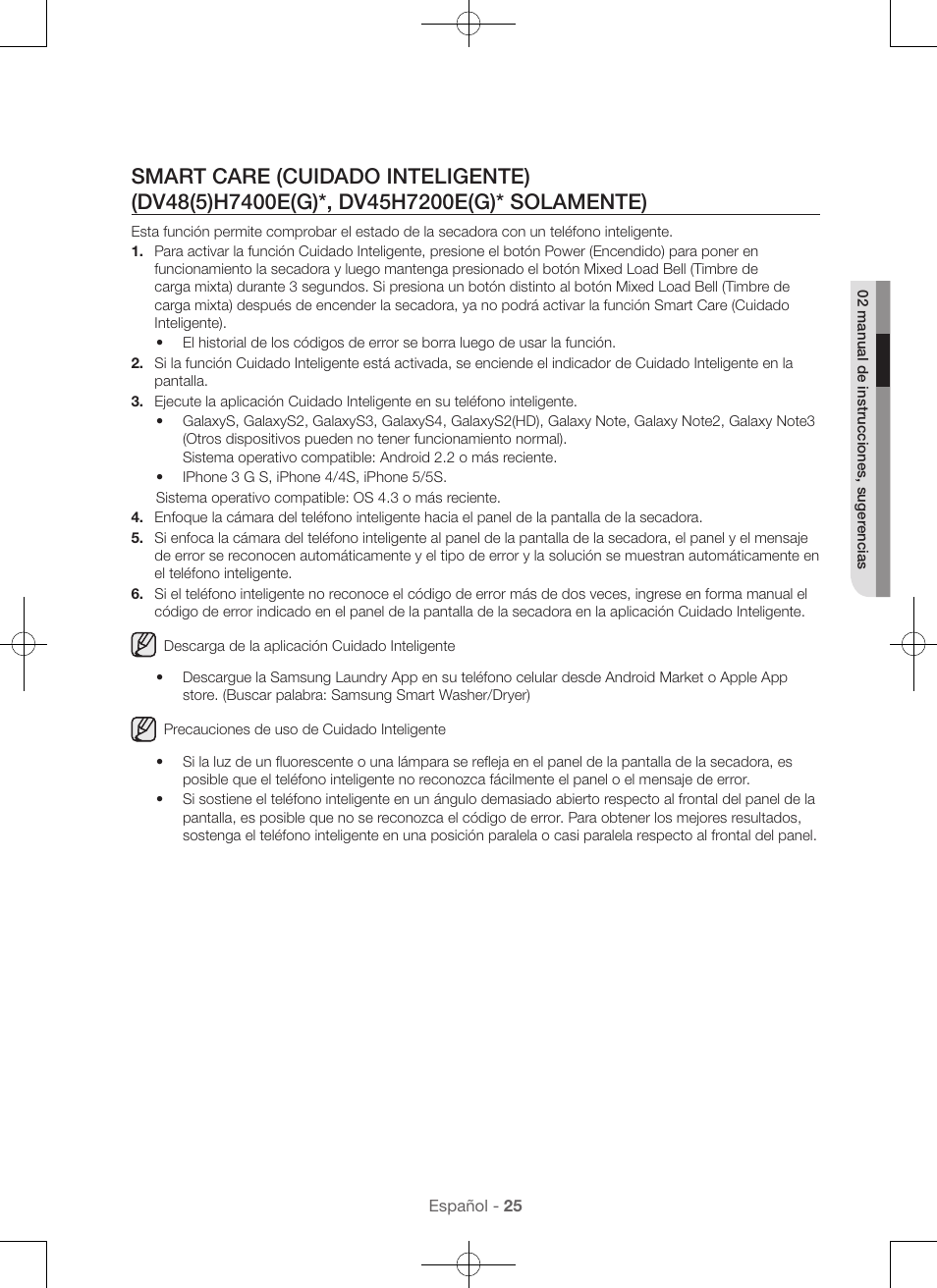 Samsung DV48H7400GW-A2 User Manual | Page 105 / 120