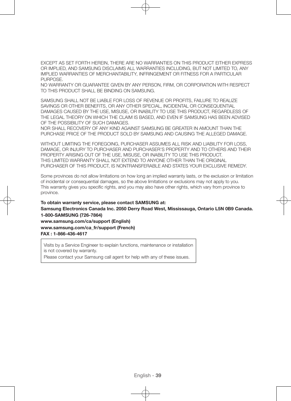 Samsung DV48H7400GW-A2 User Manual | Page 39 / 120