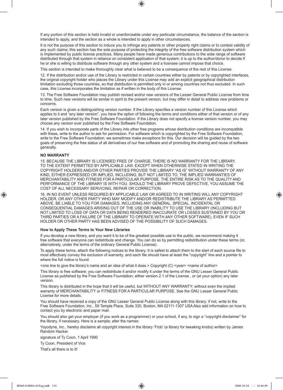 Samsung LN32A620A1FXZA User Manual | Page 136 / 263