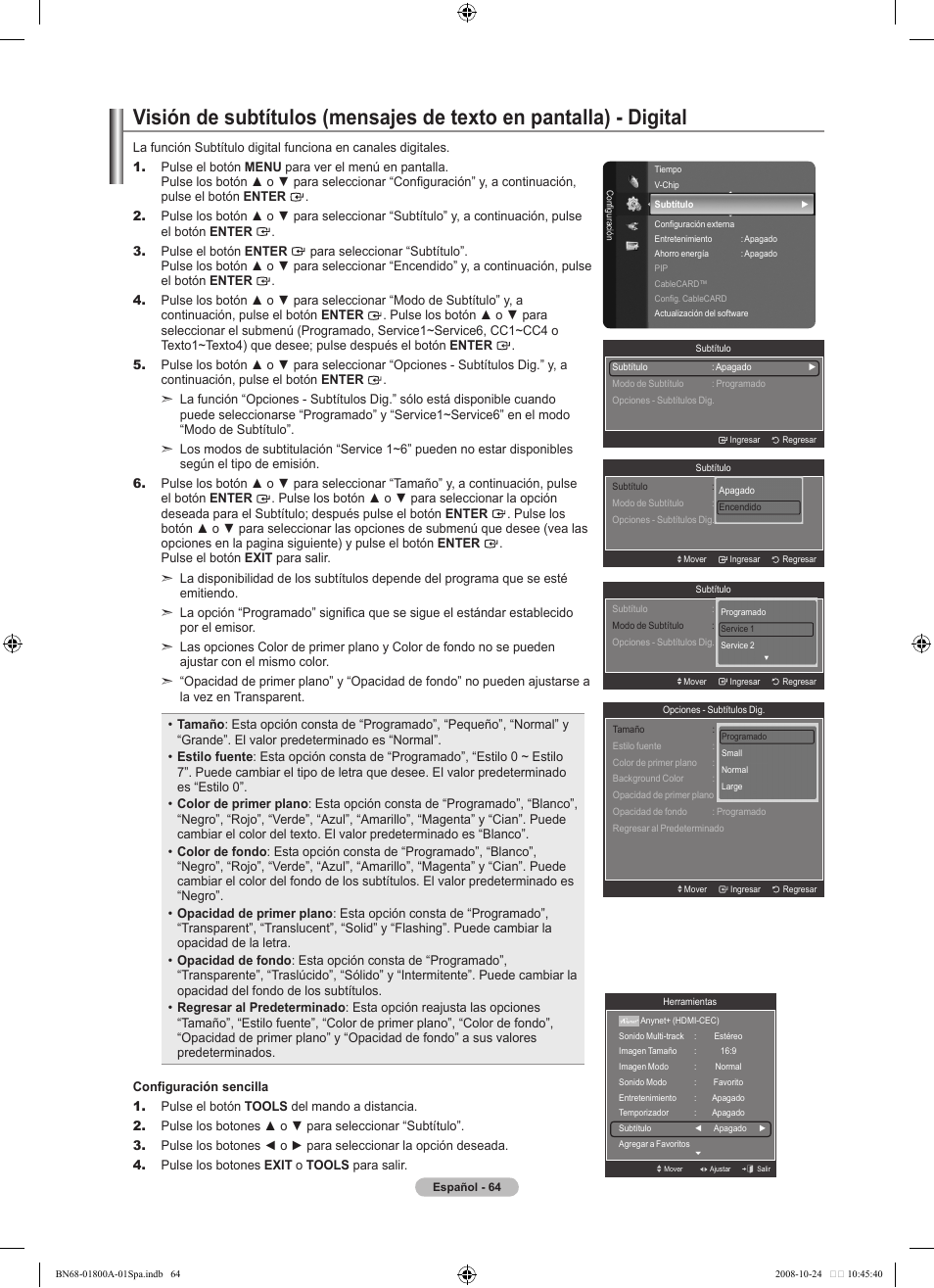 Samsung LN32A620A1FXZA User Manual | Page 202 / 263