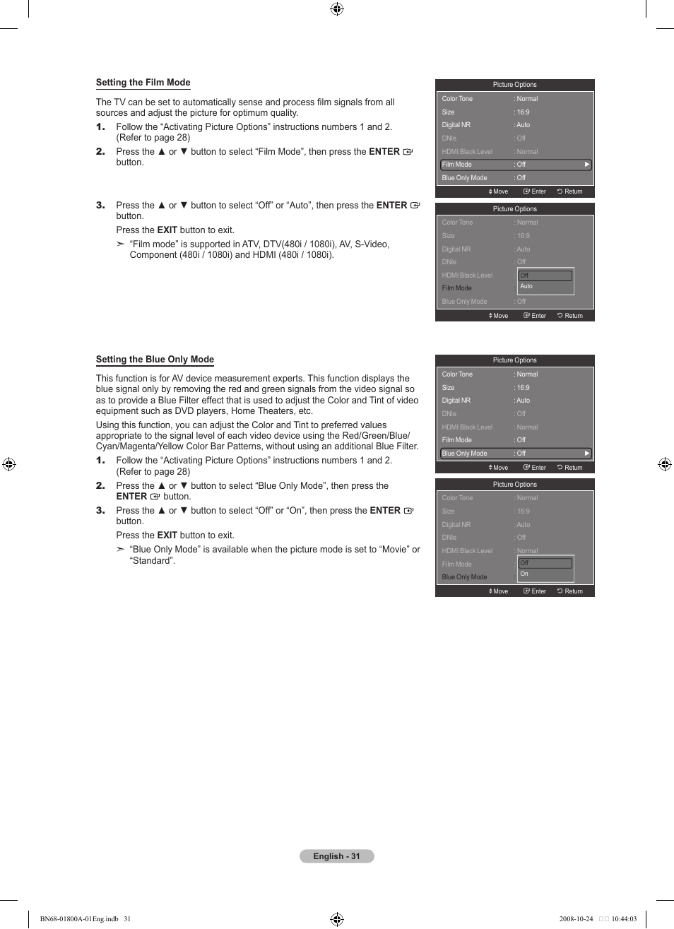 Samsung LN32A620A1FXZA User Manual | Page 33 / 263