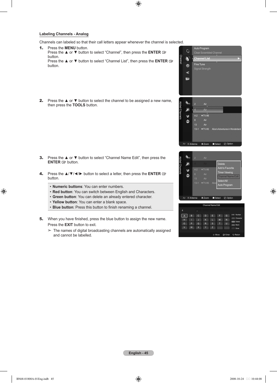 Samsung LN32A620A1FXZA User Manual | Page 47 / 263
