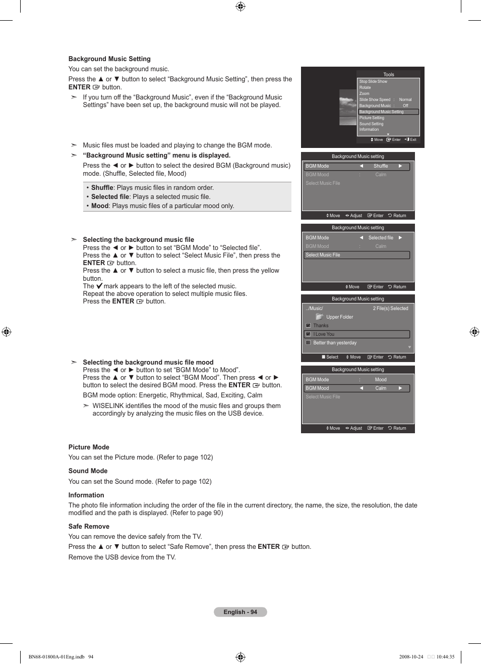 Samsung LN32A620A1FXZA User Manual | Page 96 / 263