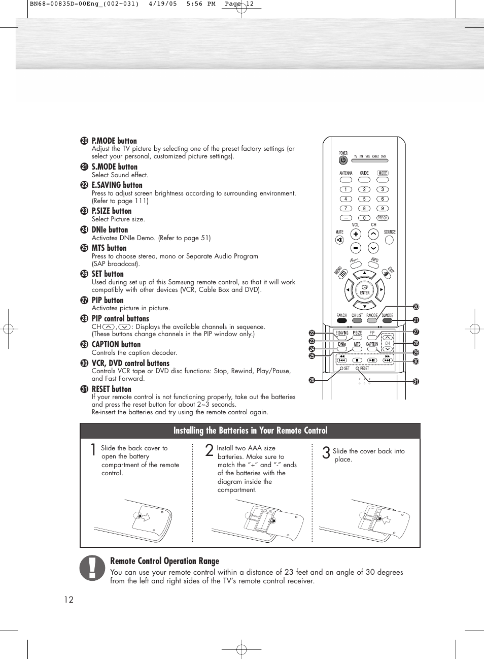 Samsung SPR4212X-XAC User Manual | Page 12 / 144