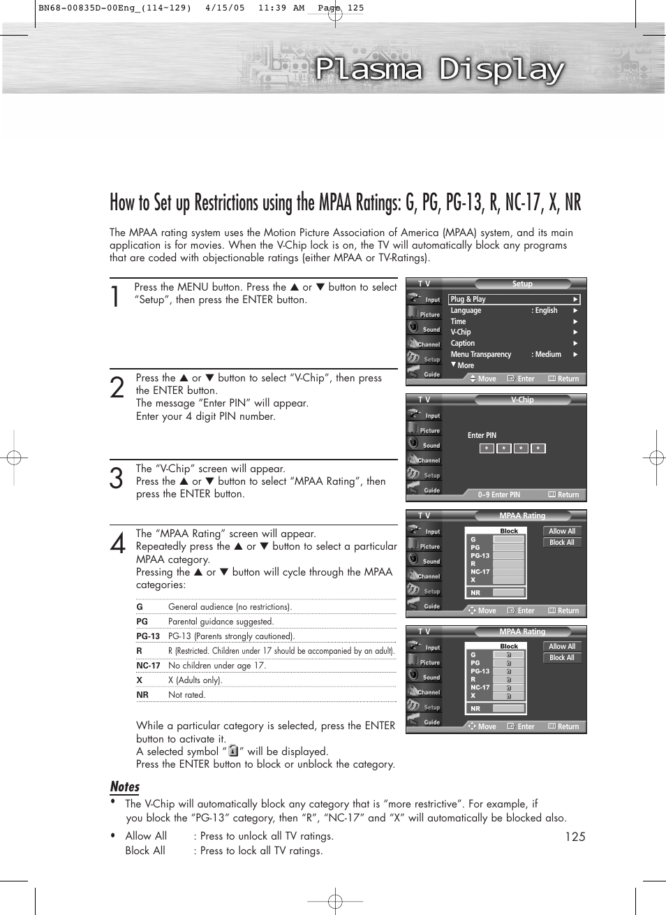 Samsung SPR4212X-XAC User Manual | Page 125 / 144