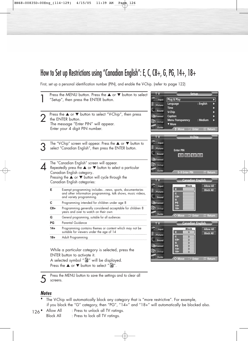 Samsung SPR4212X-XAC User Manual | Page 126 / 144