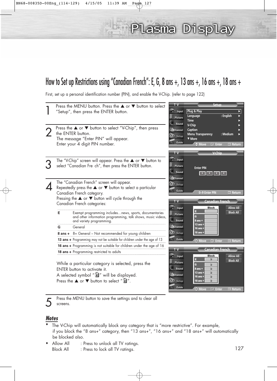 Samsung SPR4212X-XAC User Manual | Page 127 / 144