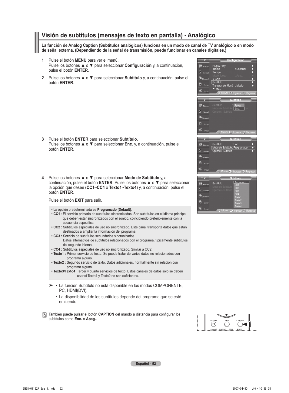 Samsung HPT4234X-XAA User Manual | Page 120 / 136