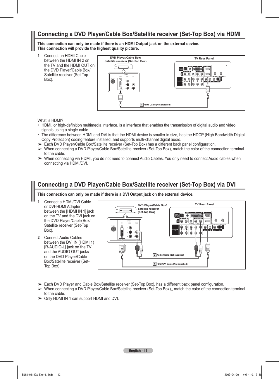 Samsung HPT4234X-XAA User Manual | Page 13 / 136