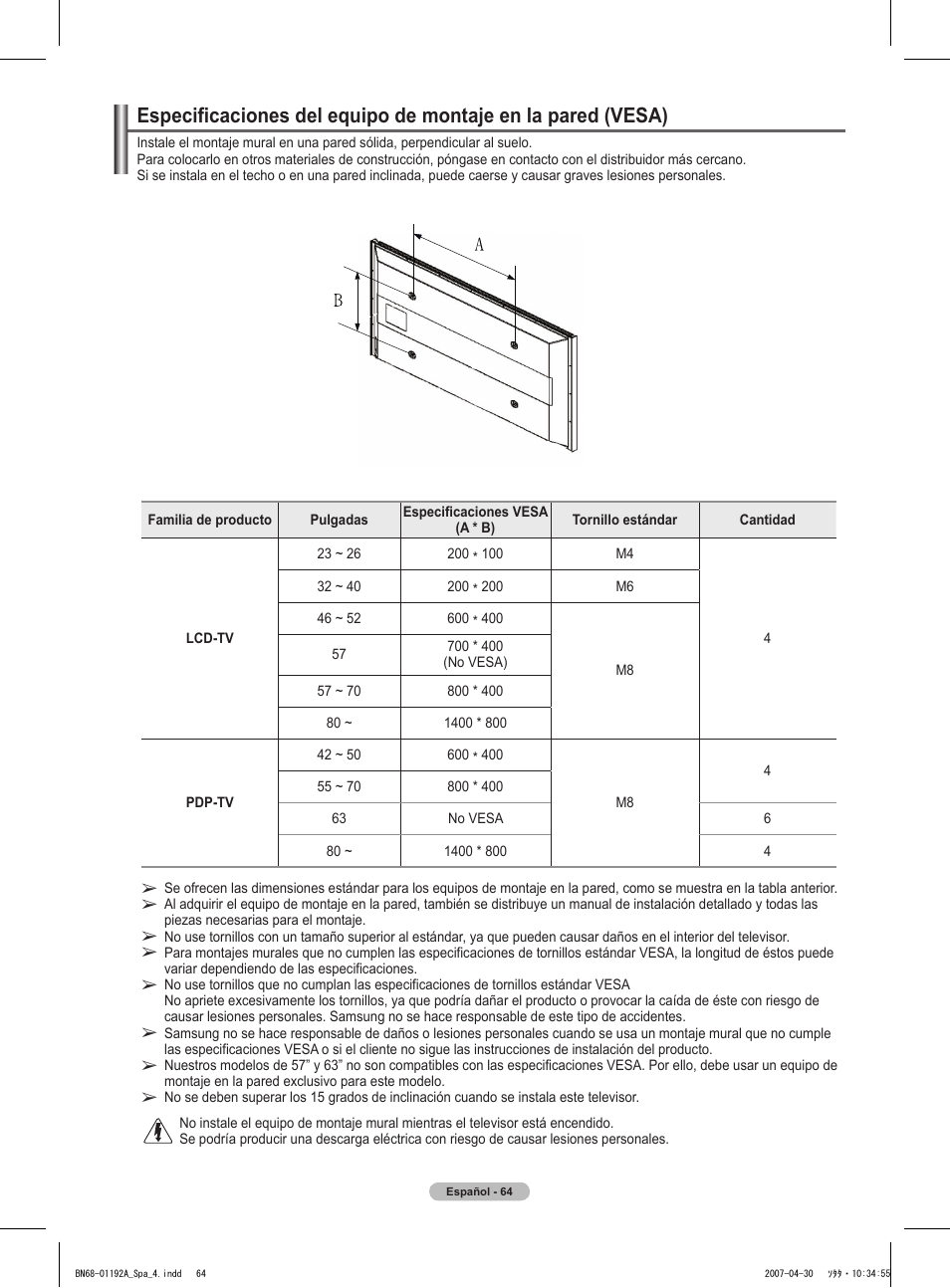 Samsung HPT4234X-XAA User Manual | Page 132 / 136