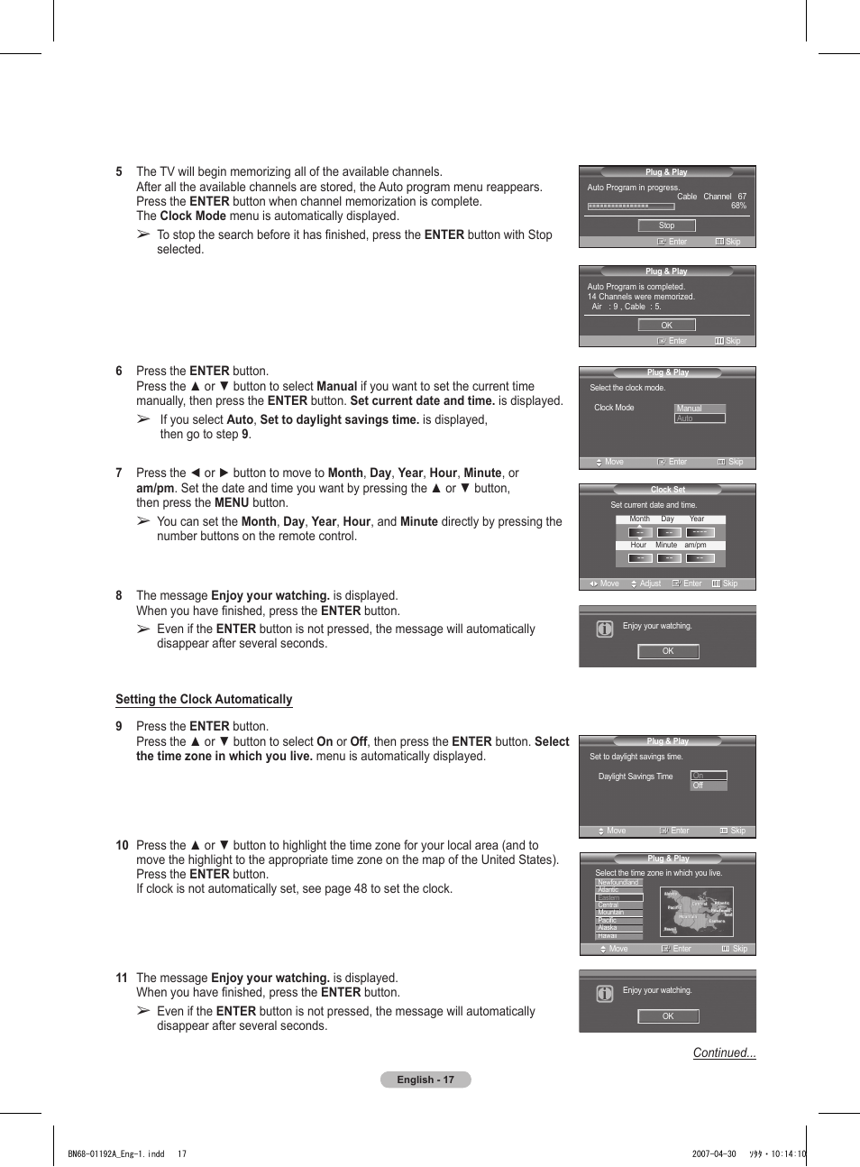 Samsung HPT4234X-XAA User Manual | Page 17 / 136