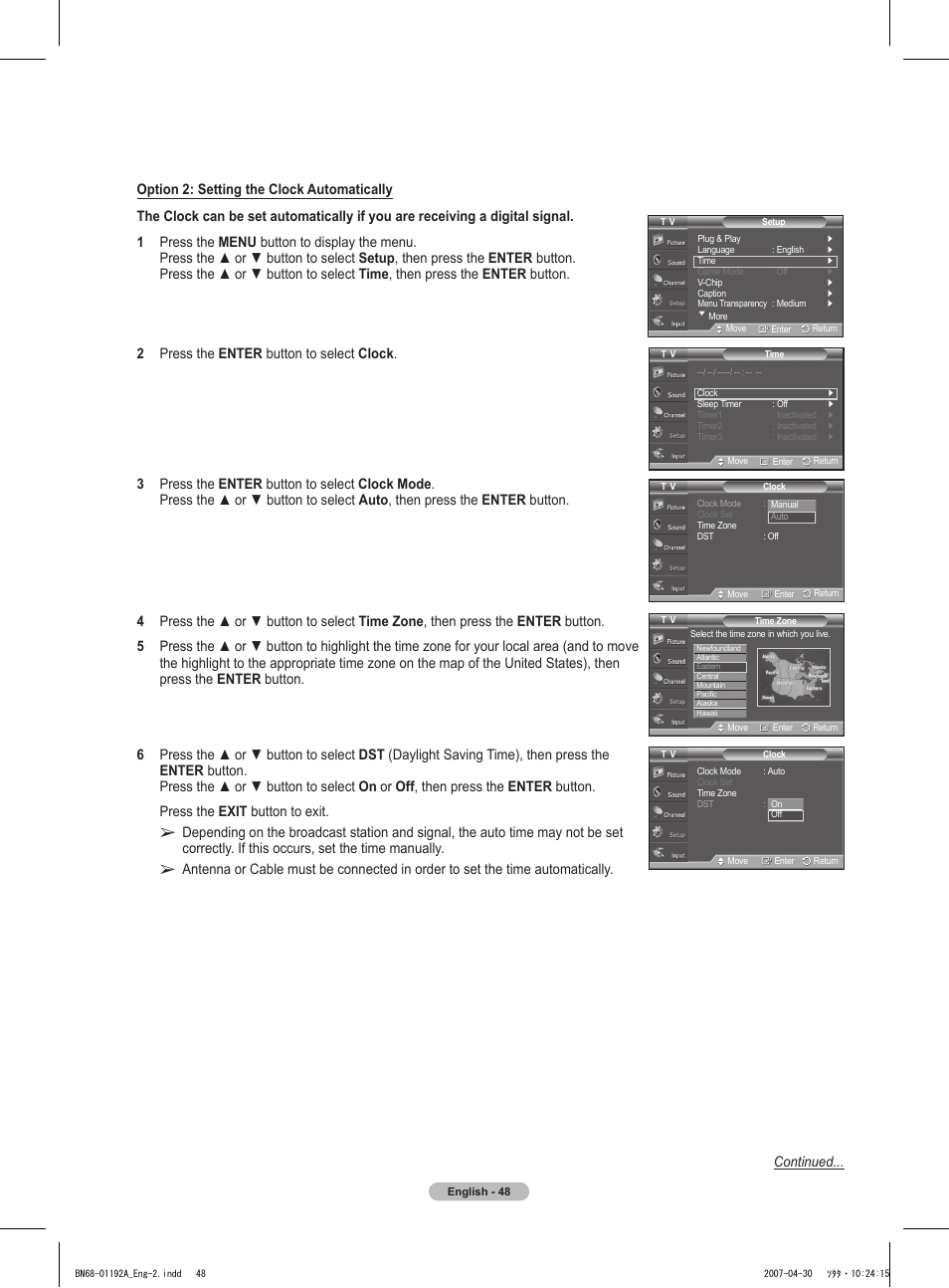 Samsung HPT4234X-XAA User Manual | Page 48 / 136