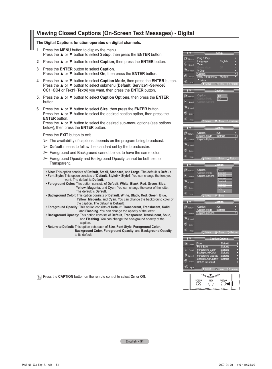 Samsung HPT4234X-XAA User Manual | Page 51 / 136