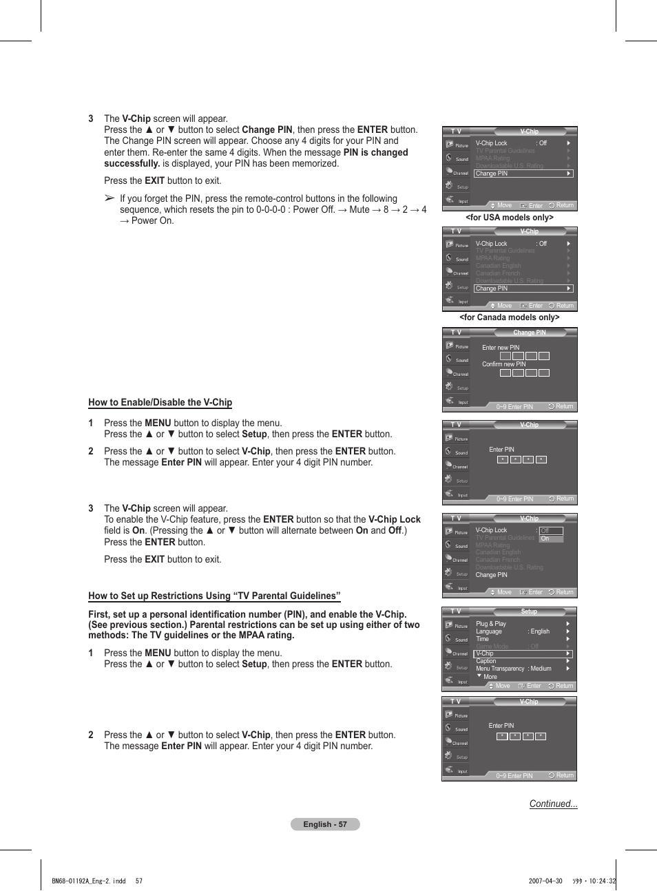 Samsung HPT4234X-XAA User Manual | Page 57 / 136