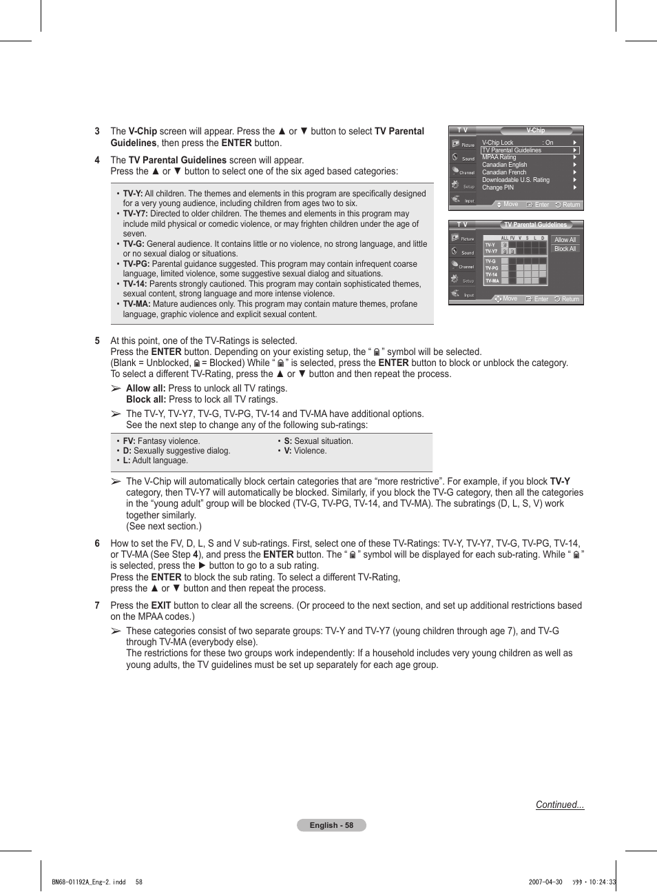 Samsung HPT4234X-XAA User Manual | Page 58 / 136