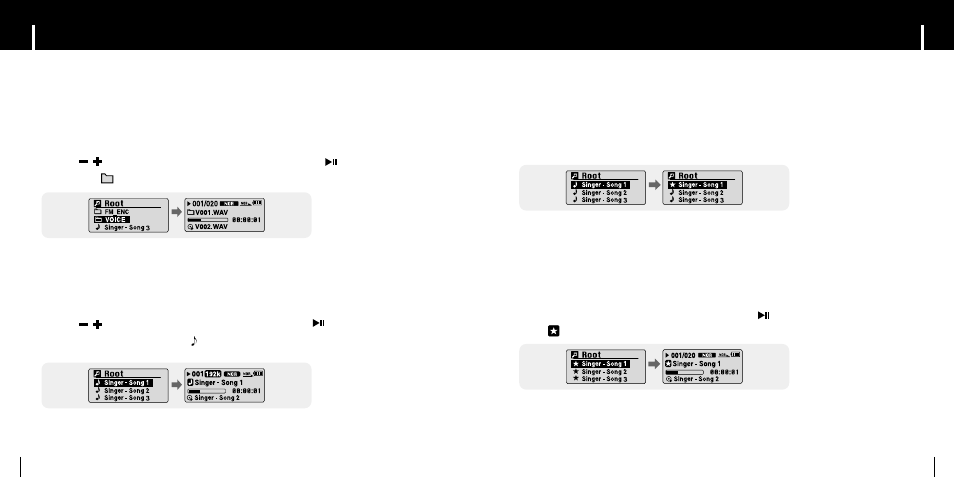Setting playlist, Setting playlist using navigation, Iplaying/exiting folder | Isetting playlist i playing playlist | Samsung YP-C1H-CHN User Manual | Page 18 / 28
