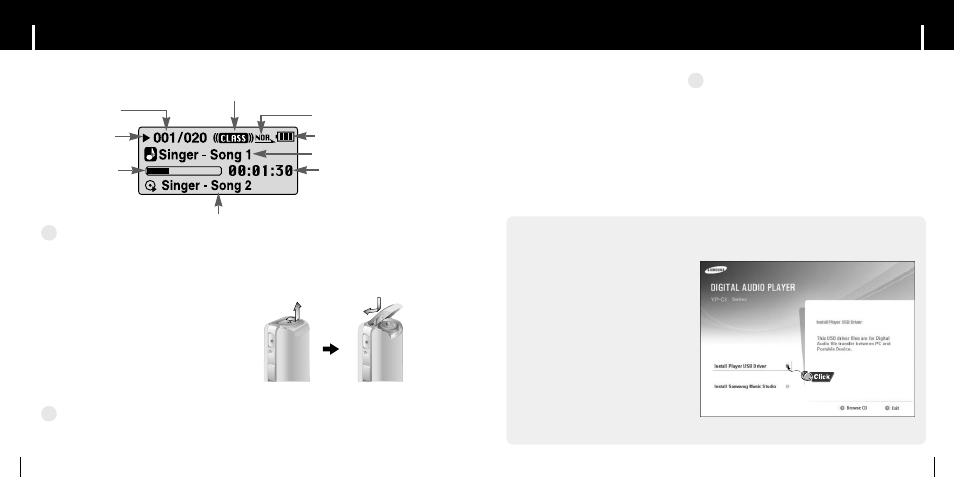 Connection to computer, Connecting the player to pc, Connecting the player to pc location of controls | Samsung YP-C1H-CHN User Manual | Page 6 / 28