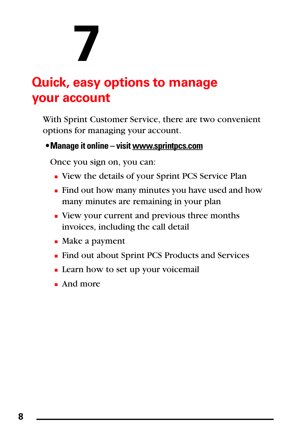 Quick, easy options to manage your account | Samsung SPH-A740DSSXAR User Manual | Page 16 / 94