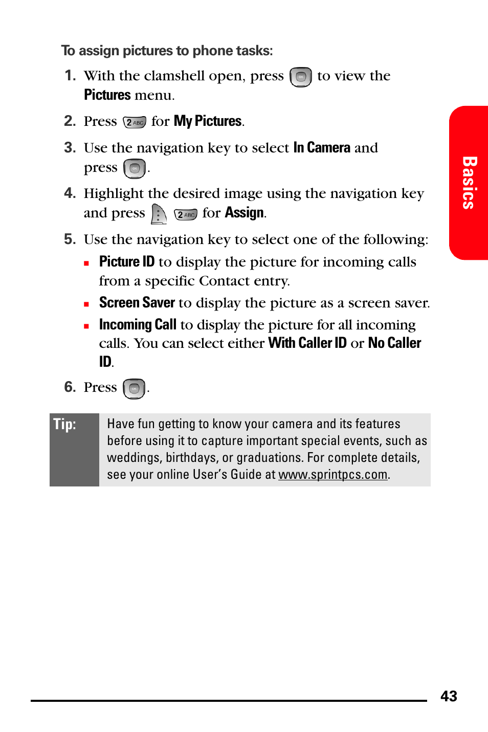 Basics | Samsung SPH-A740DSSXAR User Manual | Page 51 / 94