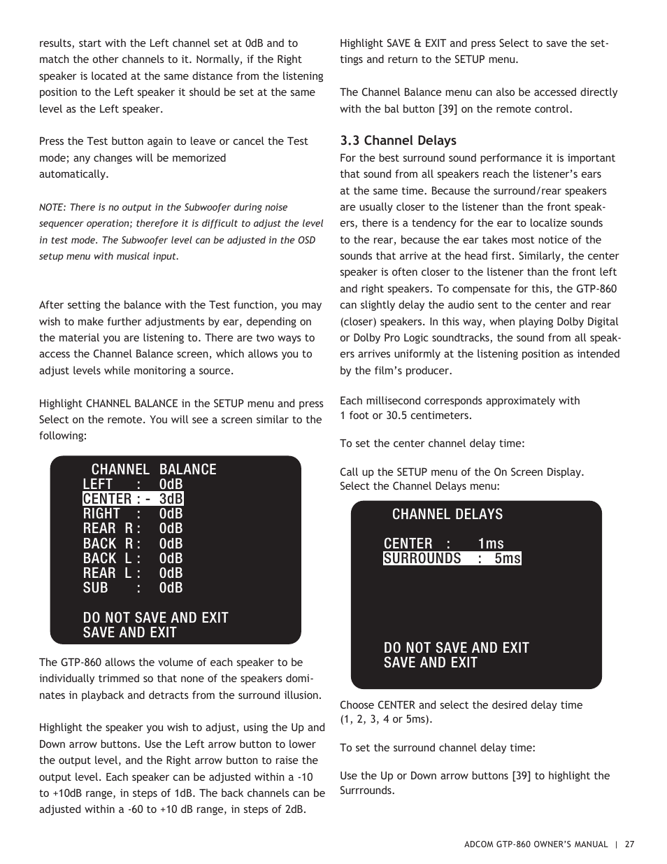 Adcom GTP-860 User Manual | Page 27 / 36
