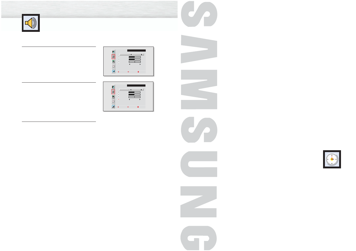 Using the surround, Time setting | Samsung HPM5027X-XAA User Manual | Page 18 / 34