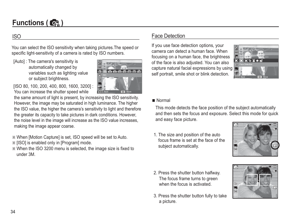Functions ( ) | Samsung EC-TL100BBP-US User Manual | Page 35 / 106