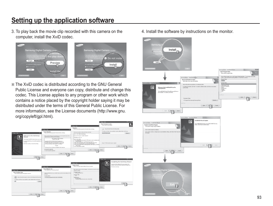 Setting up the application software | Samsung EC-TL100BBP-US User Manual | Page 94 / 106