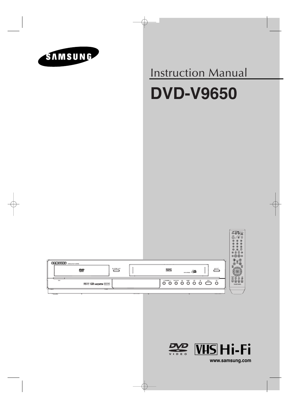 Samsung DVD-V9650-XAA User Manual | 96 pages