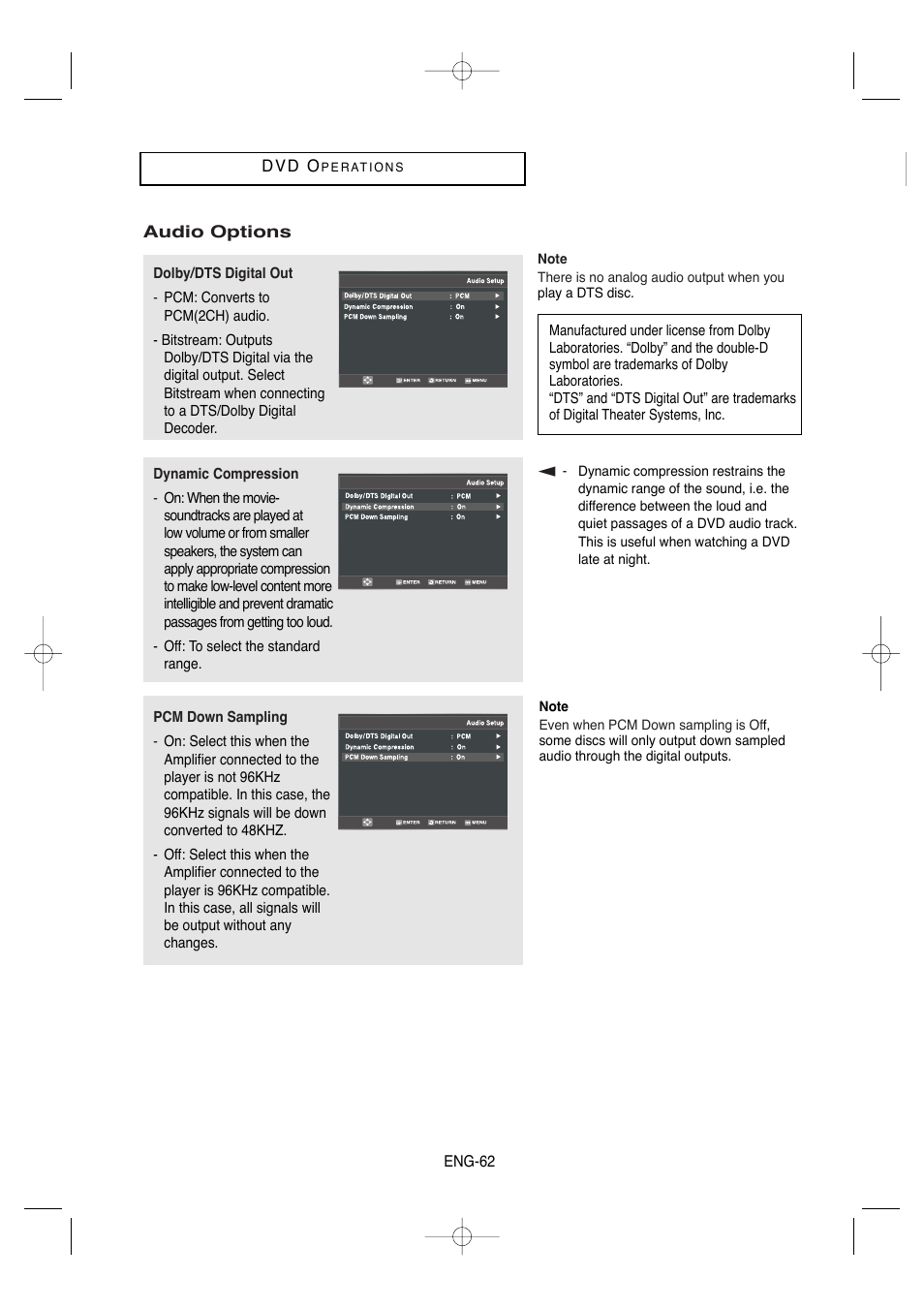 Samsung DVD-V9650-XAA User Manual | Page 62 / 96