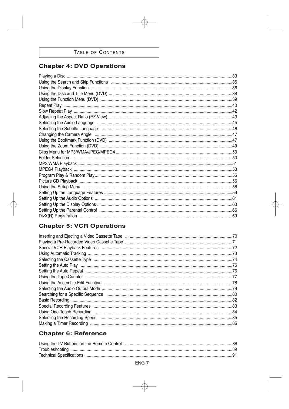 Samsung DVD-V9650-XAA User Manual | Page 7 / 96