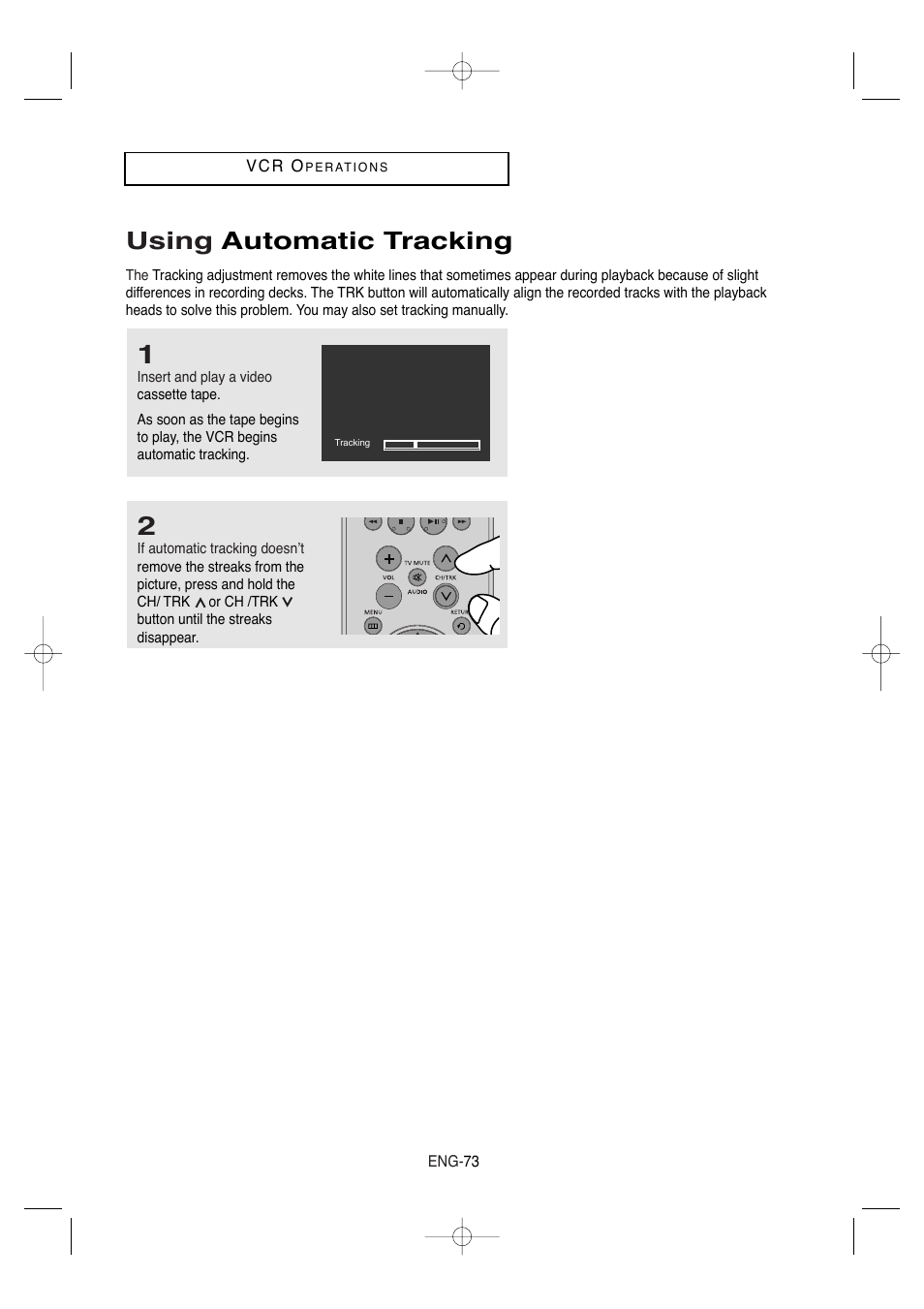 Using automatic tracking | Samsung DVD-V9650-XAA User Manual | Page 73 / 96