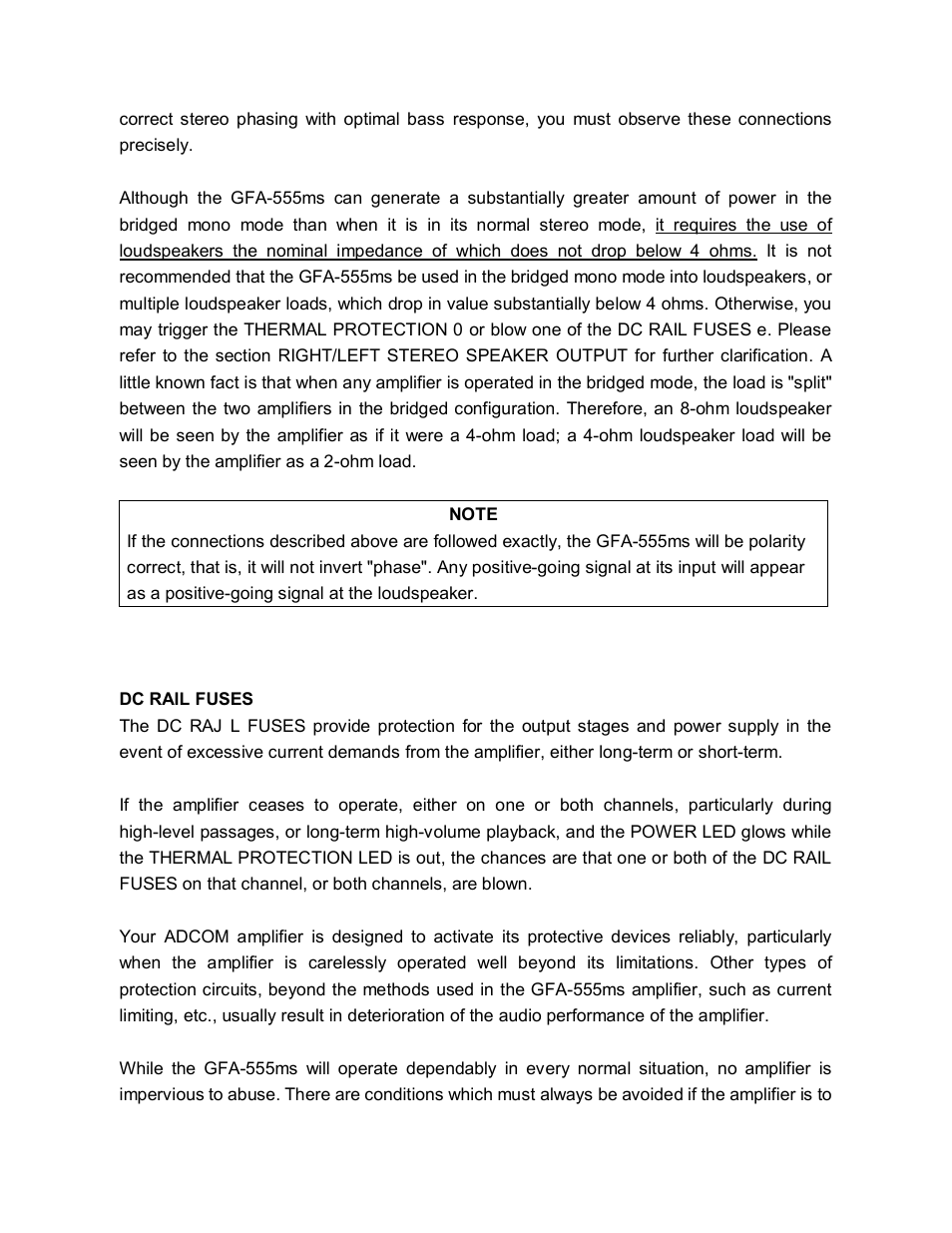 Adcom GFA-555MS User Manual | Page 11 / 22