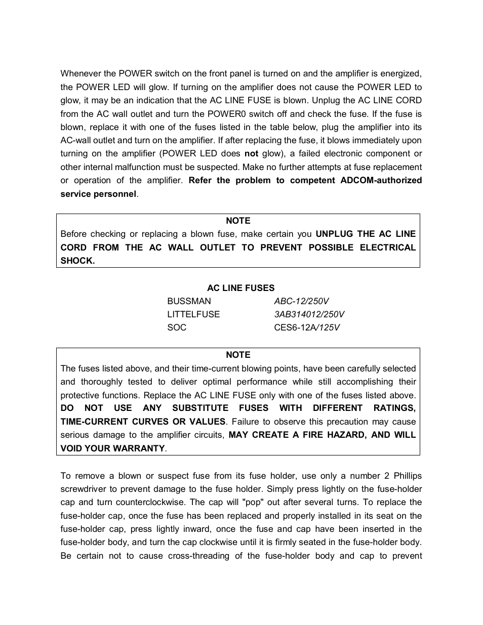 Adcom GFA-555MS User Manual | Page 14 / 22