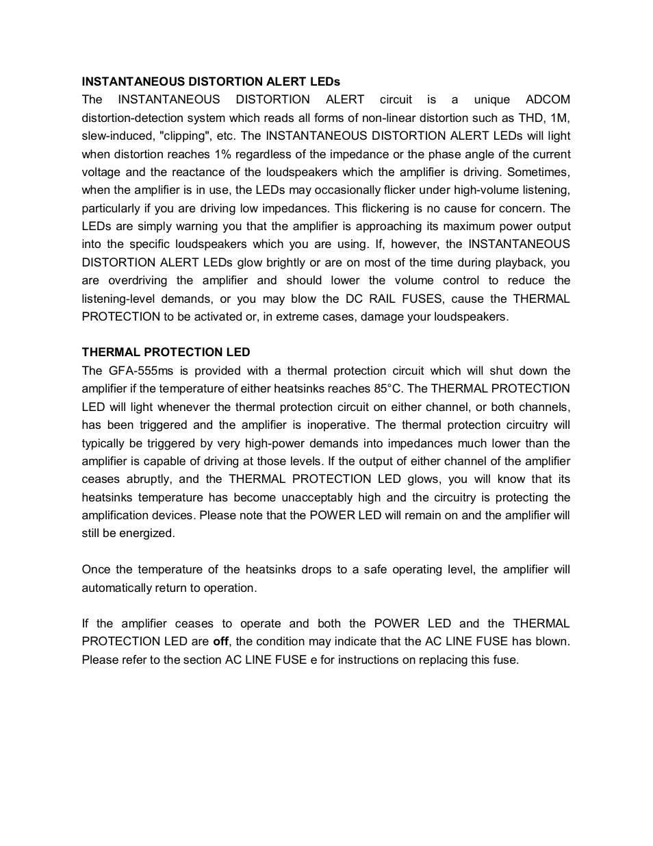 Adcom GFA-555MS User Manual | Page 16 / 22