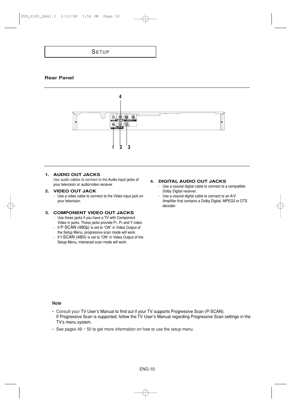 Samsung DVD-P181-XAA User Manual | Page 10 / 55