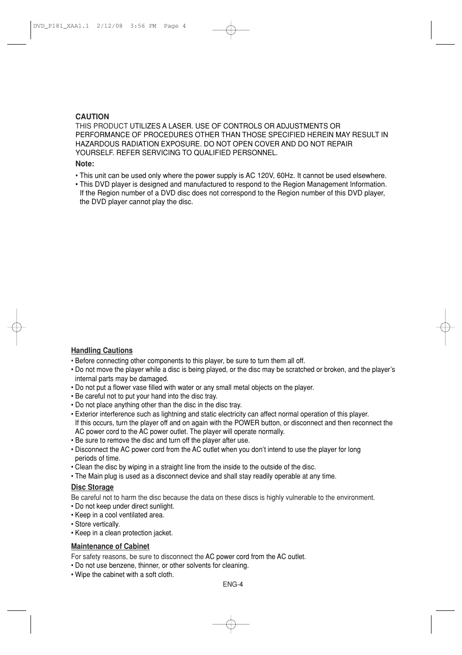 Samsung DVD-P181-XAA User Manual | Page 4 / 55
